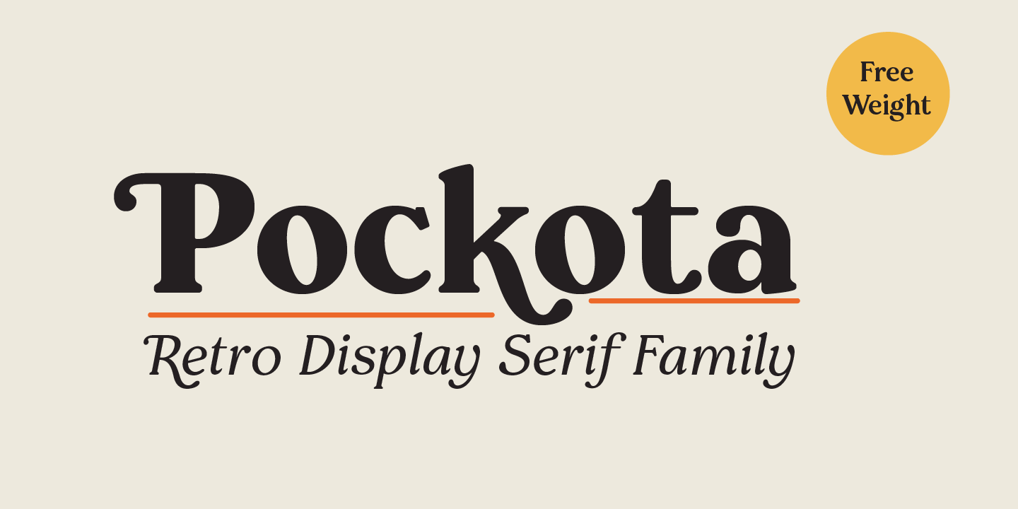 Pockota Light Italic Font preview